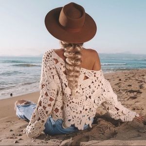 NWT Zara Crochet Sweater